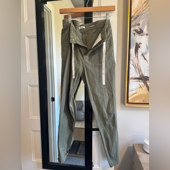 Kensie The Girlfriend Utility Olive Green Pants - Picture 2 of 4